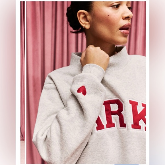 Parke Valentines Varsity mockneck NEW S/M - Picture 3 of 7